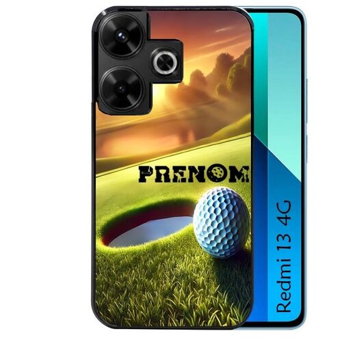 Coque Noire Pour Redmi 13 4g Poco M6 Motif Golf Personnalisee
