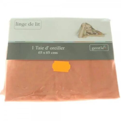 Taie D'oreiller - Coton - 65 X 65 Cm - Orange - Tissage Serré - Lavable En Machine