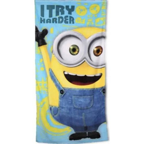 Serviette De Bain - Cdublanc - Minions - 70 X 140 Cm - Coton - Lavable En Machine