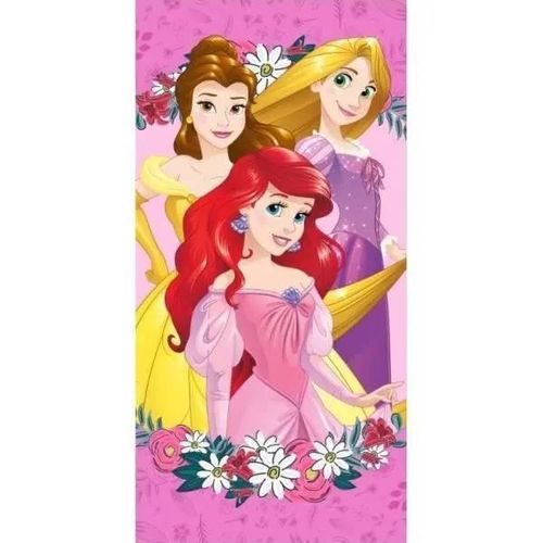Drap De Bain - Disney - Princesses - 70x140 Cm - Coton - Rose