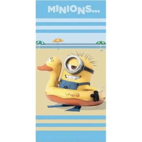Serviette De Bain - Cdublanc - Minions - 70 X 140 Cm - Coton - Jaune
