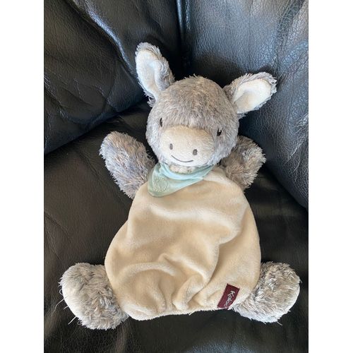 Doudou Marionnette Regliss l ane gris et blanc kaloo 30cm