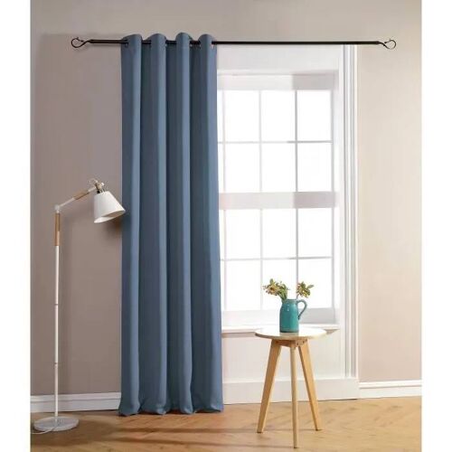 Rideau Occultant - Bleu Tendre - 140 X 260 Cm - 100% Polyester - ?illets - Design Contemporain