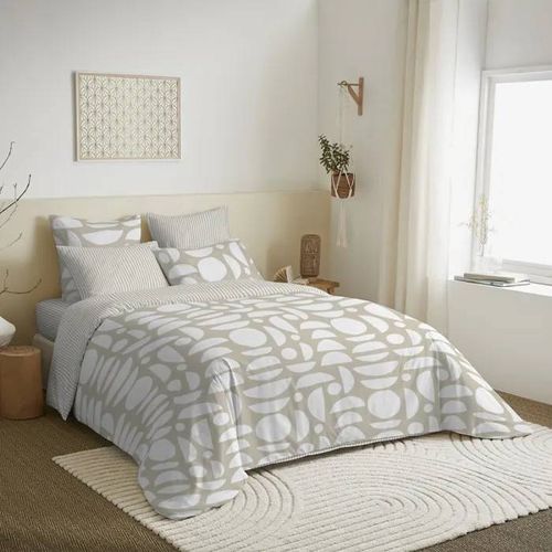 Pack Complet Housse De Couette - Mykonos - 260x240 Cm - 100% Coton - King Size - Lavable En Machine