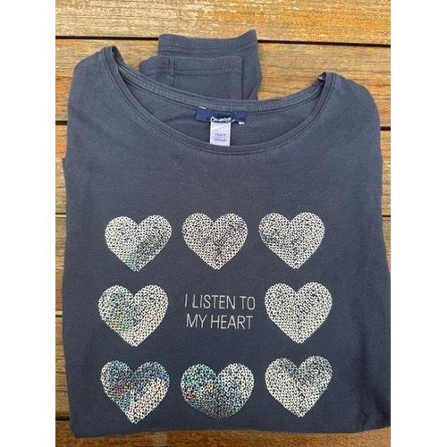 T-Shirt Multi-Coeurs Fille 12 Ans Okaidi