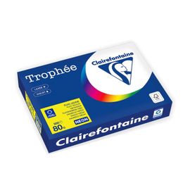 Clairefontaine Ramette Papier Fsc A4 80g 500 Feuilles Jaune Fluo