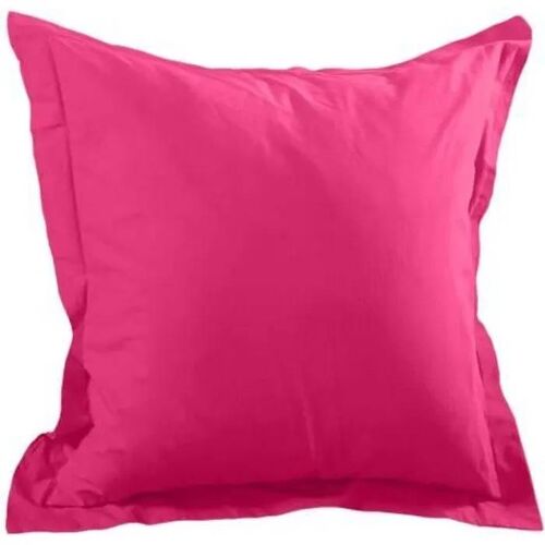 Taie D'oreiller - Gamme Alicia - 65x65 Cm - Fuchsia - 100% Coton - Finition Bourdon Volant 5 Cm