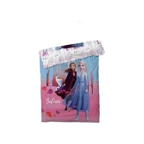 Couette - Reine Des Neiges 2 - 140x200 Cm - Rose Et Bleu - Polyester - Tempérée