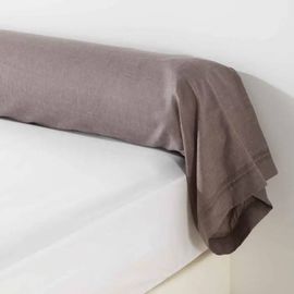 Taie De Traversin - Actuallys - Noisette - 85x185 Cm - 55% Polyester - 45% Coton