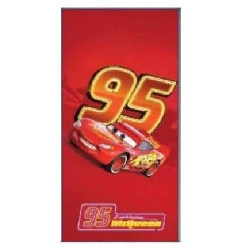 Serviette De Plage - Cars - Micro Eponge - 55 X 110 Cm - Rouge - Lavable