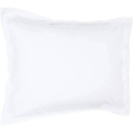 Taie D'oreiller - Atmosphera - 50x70 Cm - 100% Coton - Blanc - Rectangulaire