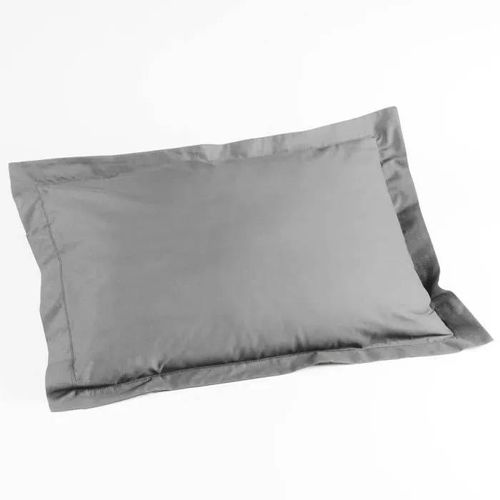 Taie D'oreiller En Coton - Gris - Rectangulaire - 50x70cm