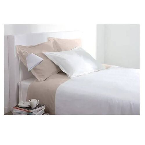 Taie D'oreiller - Coton - 50x70 Cm - Rectangulaire - Blanc - Lavable