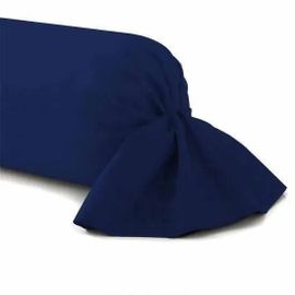 Taie De Traversin - Homerokk - 45 X 205 Cm - 100% Coton - Bleu Marine - Tissu Résistant