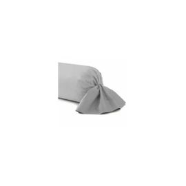 Taie De Traversin - 100% Coton - Gris Clair - 45 X 185 Cm - Tissage Serré - Entretien Facile