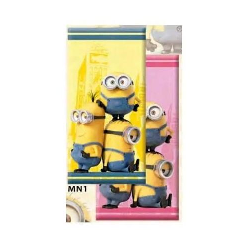Serviette De Plage - Minions - Jaune - 70 X 140 Cm - 100% Coton - Douce Et Confortable