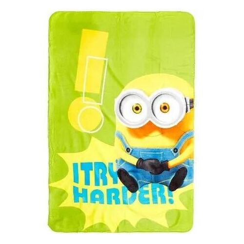 Plaid - Minions - Bob - 100% Polyester - 100 X 140 Cm - Vert