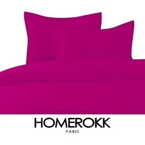 Housse De Couette - Fushia - 220x240cm - 100% Coton - 2 Taies D'oreiller - Résistante