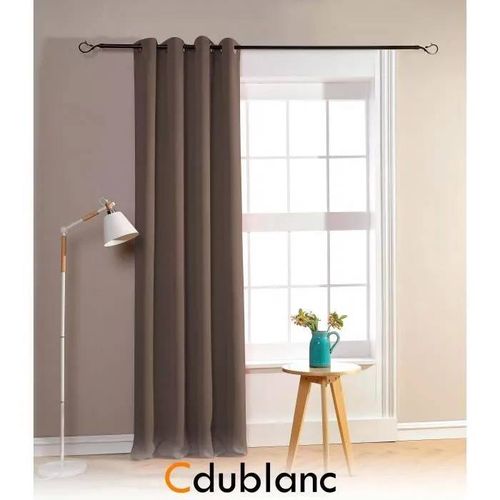 Rideaux Occultants - Homerokk - 140 X 260 Cm - Taupe Foncé - 100% Polyester - 8 ?Illets