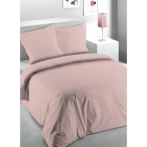 Housse De Couette - Michka - Uni Blush - 220x240 Cm - Microfibre - 2 Taies D'oreiller