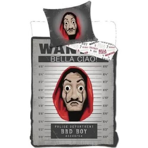 Parure De Couette - Homerokk - Casa De Papel - 140 X 200 Cm - 100% Polyester - Noir