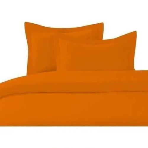 Housse De Couette - Tcp - 220x240 Cm - 100% Coton - 57 Fils/Cm - Orange/Mandarine