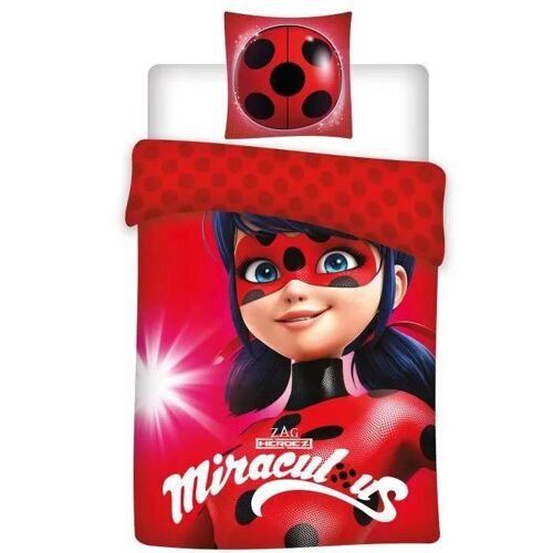 Parure De Lit - Ladybug - 100% Coton - 1 Personne - Housse De Couette 140x200 Cm - Taie 70x90 Cm