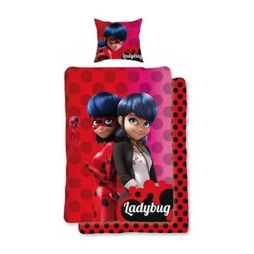Parure De Couette - Homerokk - Miraculous - 140x200 Cm - 100% Coton - Rouge