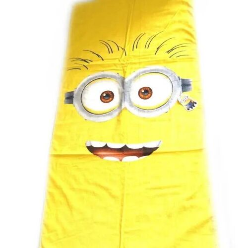 Drap De Plage - Minions - M3355 - Jaune - 70x140 Cm - 360 Gsm