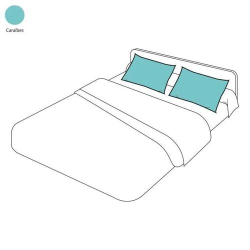 Taie D'oreiller - Caraïbe - 50 X 70 Cm - 100% Coton - Uni - Lavable À 60°C