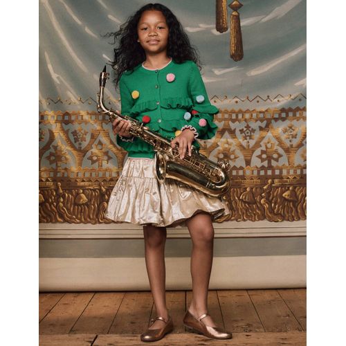 Jupe À Volants Métallisée-Doré