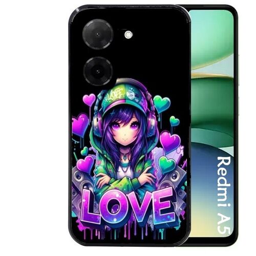 Coque Noire Pour Redmi A5 4g Et Poco C71 Anime Manga Et Love