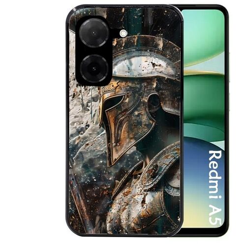 Coque Noire Pour Redmi A5 4g Et Poco C71 Spartan Guerrier