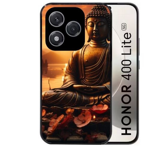 Coque Noire Pour Honor 400 Lite Motif Bouddha Et Soleil