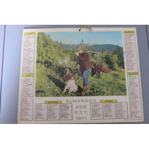 Ancien Calendrier Des Postes 1971