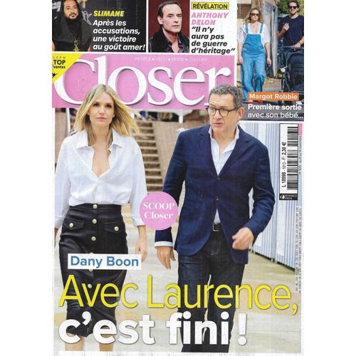 Closer N°1013 08/11/2024 Dany Boon & Laurence Arné/ Anthony Delon/ Slimane/ Margot Robbie/ Ycare/ Paris Hilton & Nicole Richie