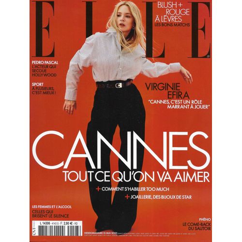 Elle N°4143 15/05/2025 Virginie Efira/ Spécial Cannes/ Pedro Pascal/ Doisneau Par Ses Filles/ L'Alcool Et Les Femmes/ Joaillerie: Comme Bardot