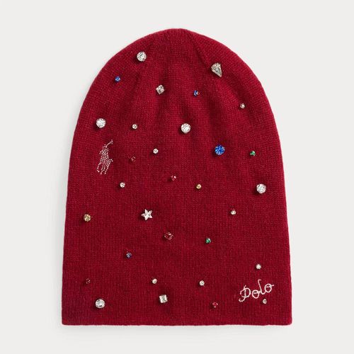 Bonnet En Laine Et Cachemire Avec Strass