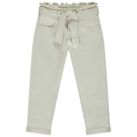 Jean Paperbag Ceinturé Pour Fille - Ecru