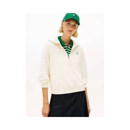 Pull Zippé En Tissu Éponge À Logo Brodé