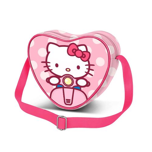 Sac à Bandoulière Coeur Casual - Hello Kitty Moto - Rose - Taille Unique