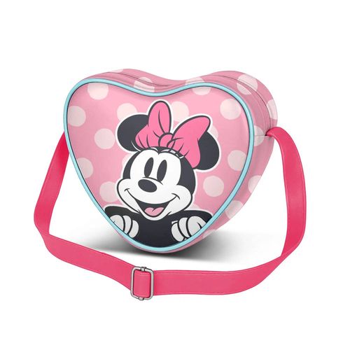 Sac à Bandoulière Coeur Casual - Disney Minnie Mouse Ribbon - Rose - Taille Unique