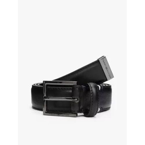 Ceinture En Cuir Effet Grain Fin Et Métal