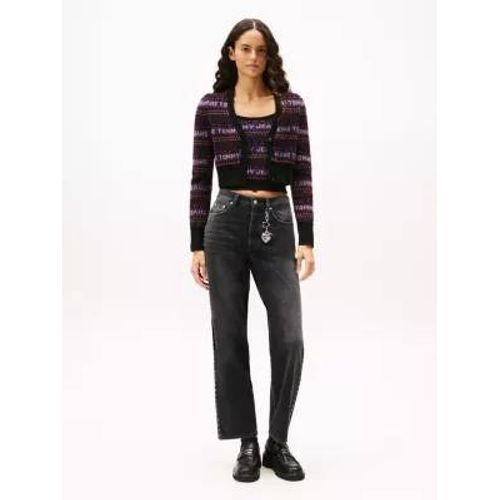 Jean Noir À Clous Taille Haute