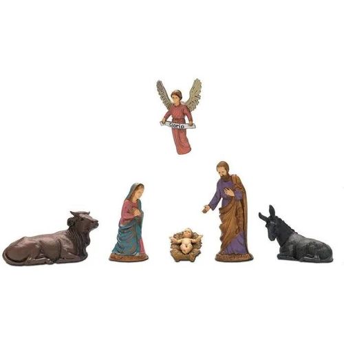 NATIVITA' 10CM 6 STATUETTE IN RESINA PER PRESEPE