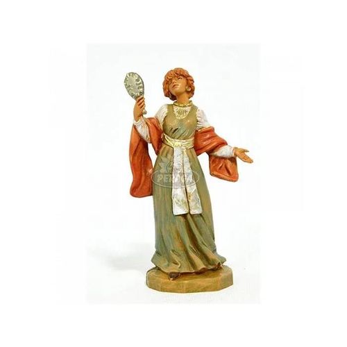 FONTANINI SIGNORA CON SPECCHIO 12CM STATUINA PRESEPE (F-118)