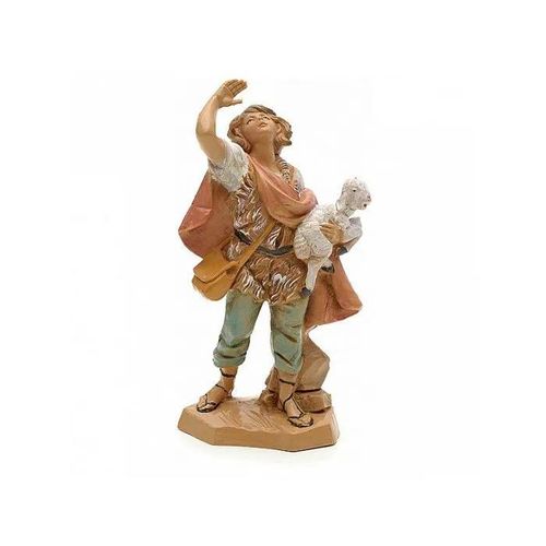 Fontanini Pastore Con Pecora 12cm Statuina In Resina Per Presepe (F-83)
