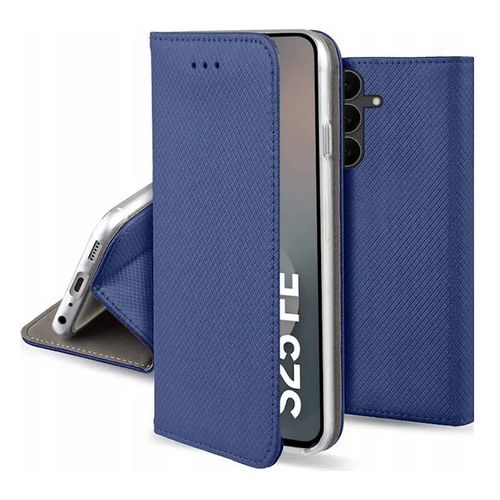 Housse pour Samsung Galaxy S25 FE 5G - etui coque pochette portefeuille + film ecran - BLEU MAGNET