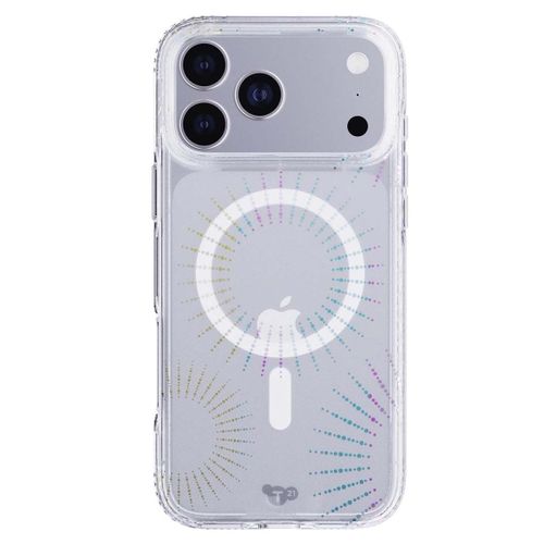 Coque EvoSparkle pour iPhone 17 Pro Max Compatible MagSafe Effet Lunaire Tech21 Transparent
