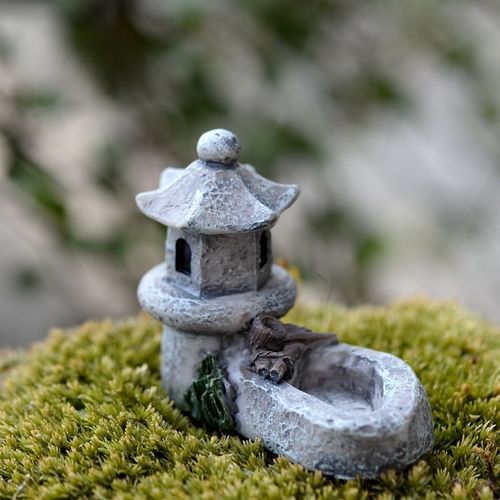 Accessoires De Jardin Féerique Miniatures,Puits D'eau De Printemps,Pont De Bateau,Ornement,Statue,Figurines De Paysage,Décor Artisanal De Jardin De Maison #A-General Brand